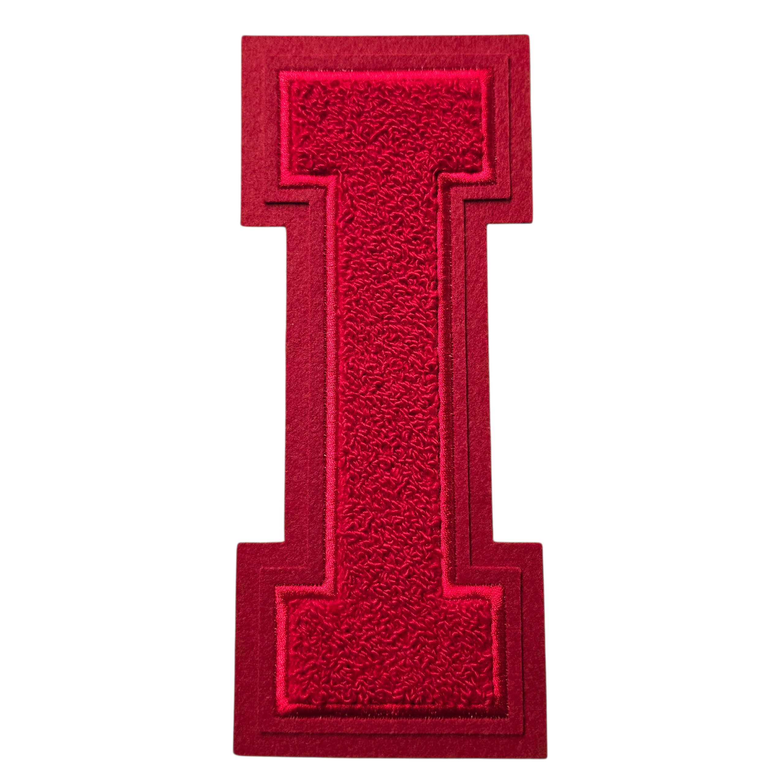 Scarlet Red Felt on Scarlet Red Felt With Red Chenille and Red Satin Border