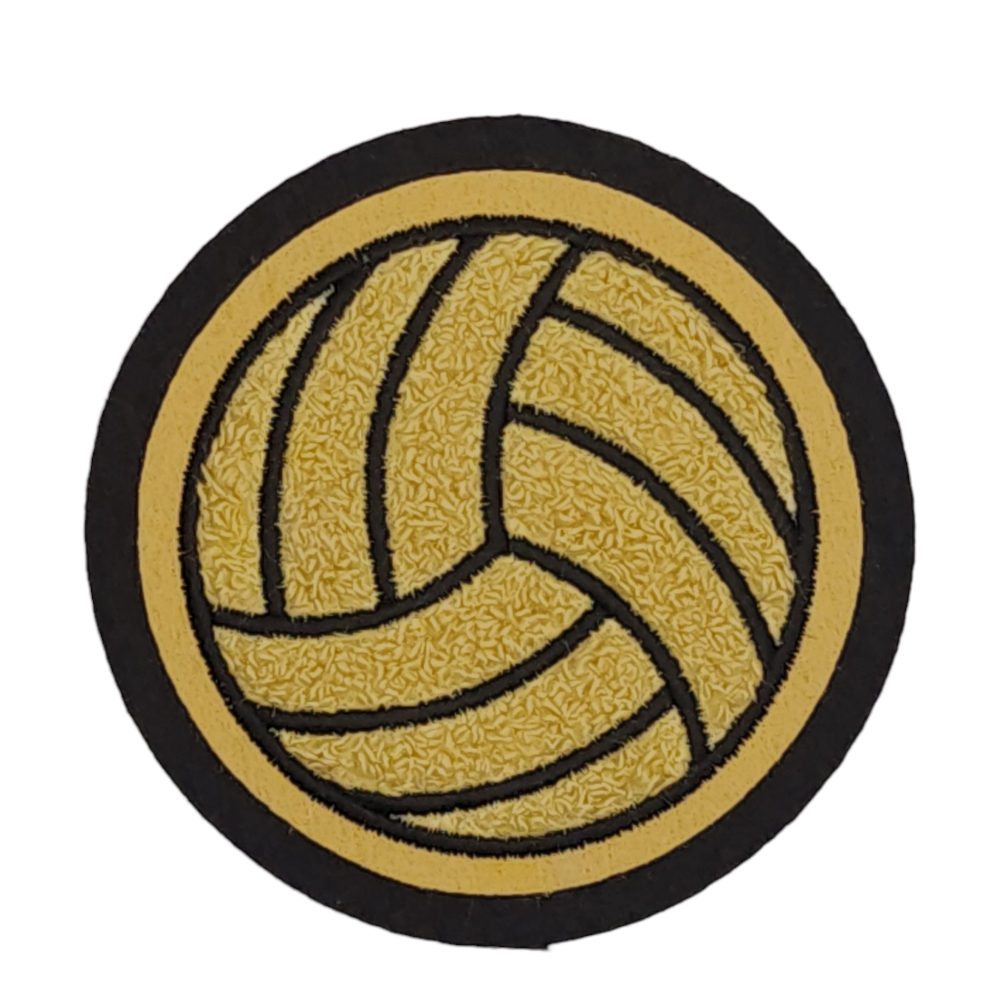 Chenille Volleyball With Satin Border No Lettering - P10452