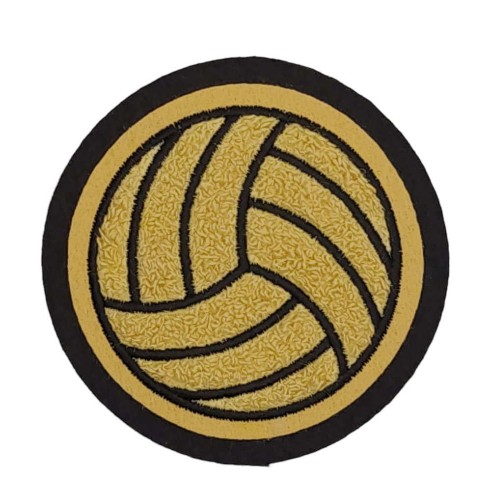 Small Chenille Letterman Jacket Volleyball Patch