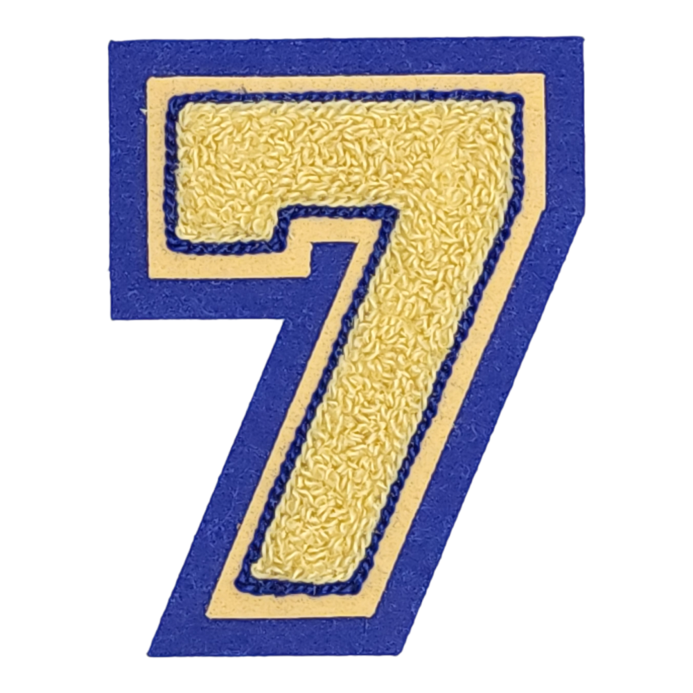 Chenille number 7 for lettermen jackets