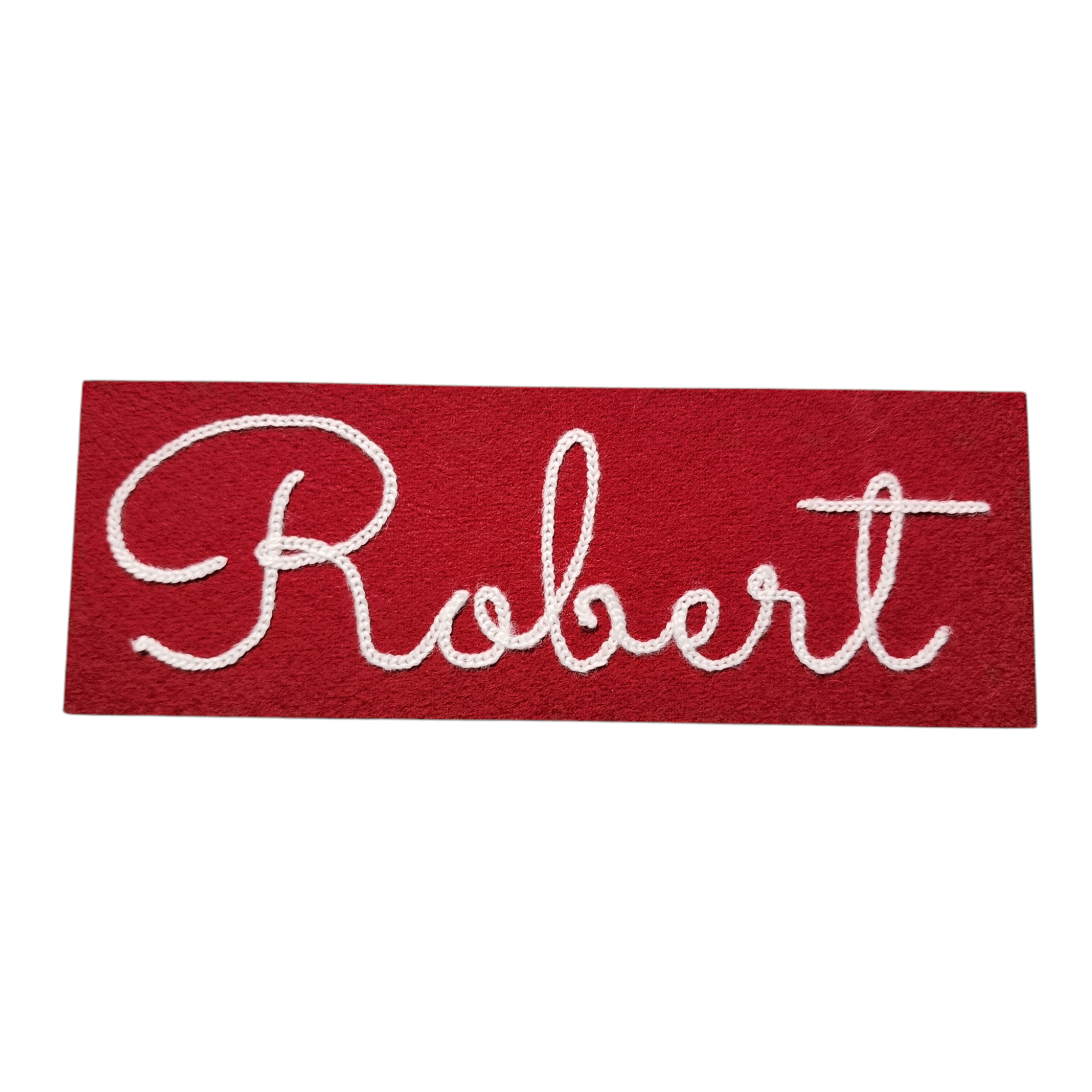 Letterman Jacket Chain Stitch Scipt Name Plate