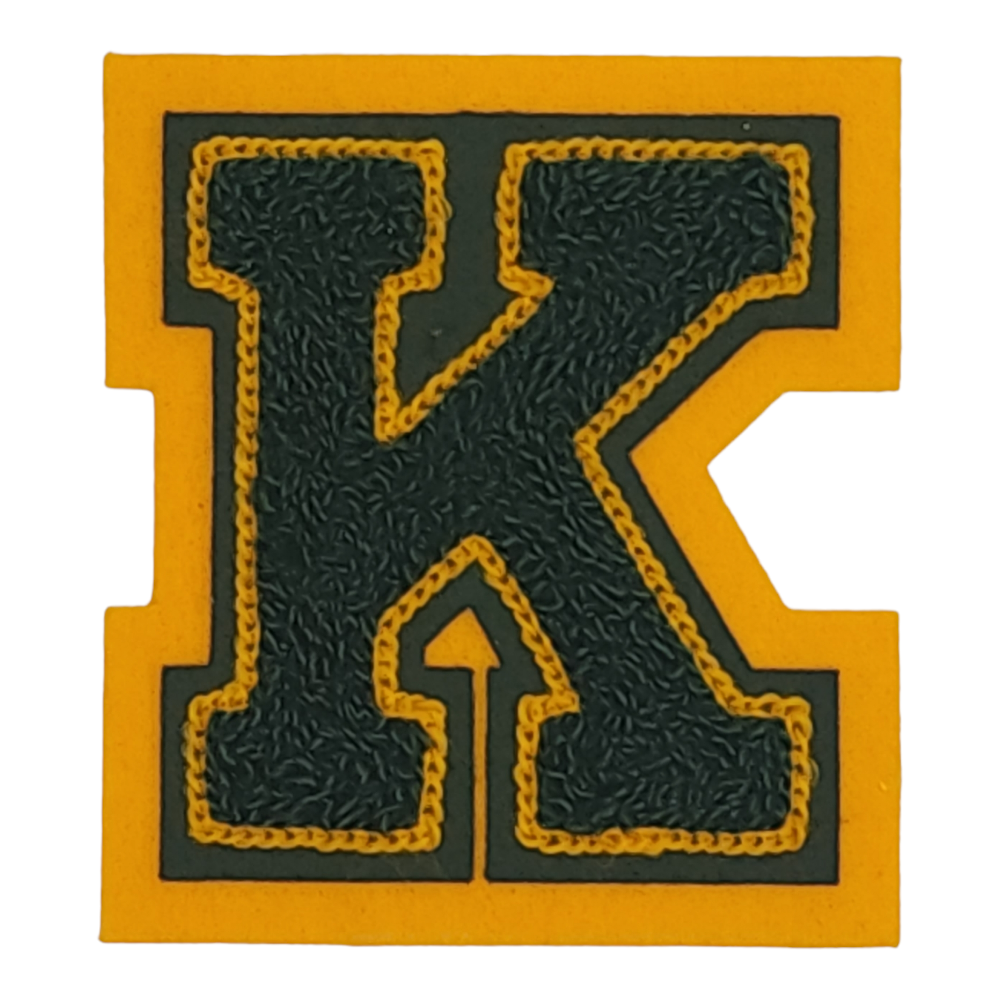 Letterman Jacket Chenille 3 inch letter K