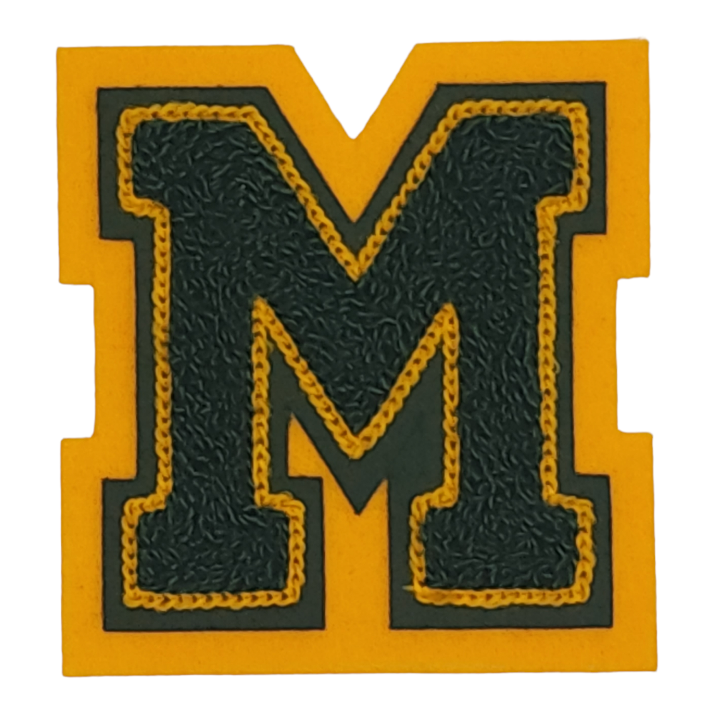 Letterman Jacket Chenille 3 inch letter M