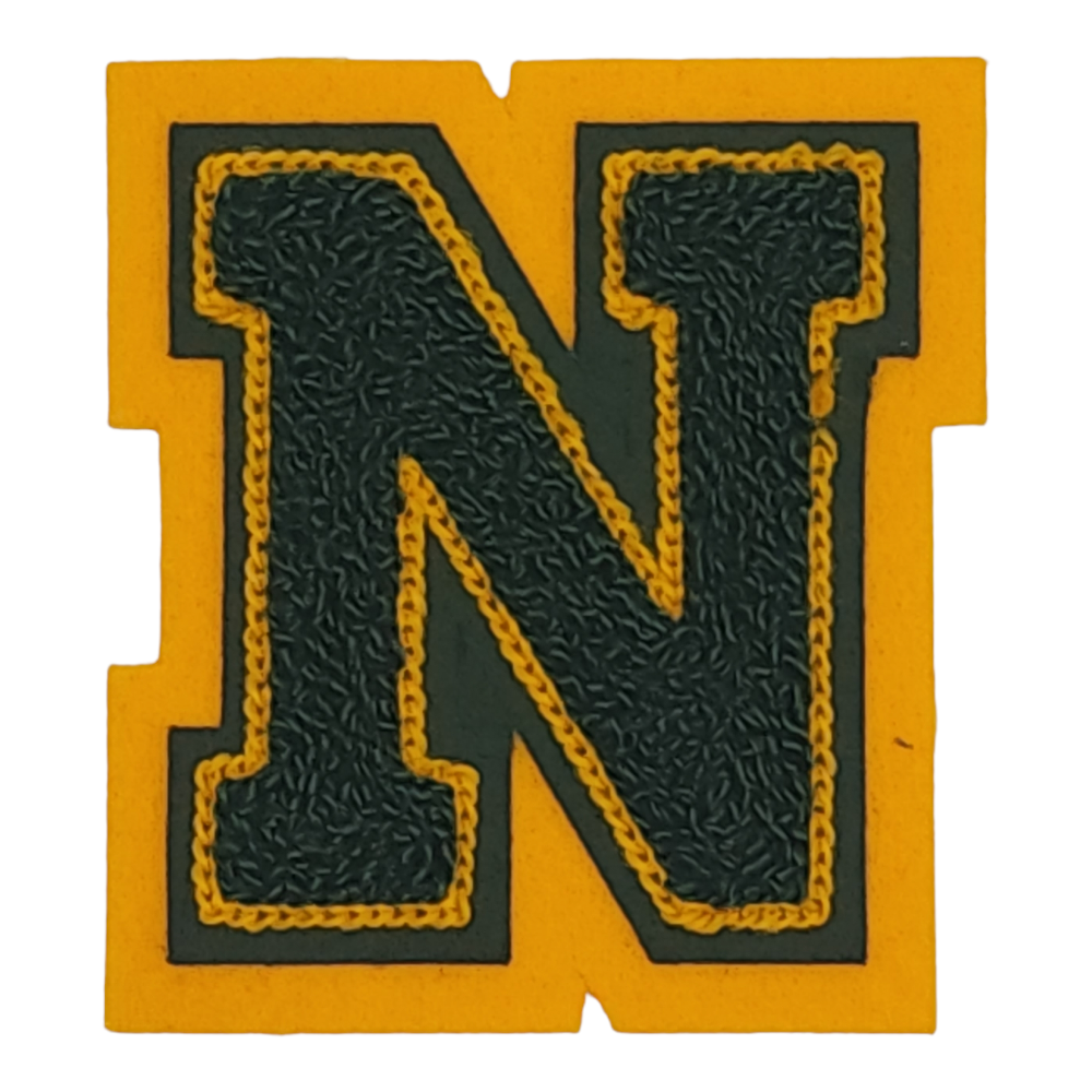 Letterman Jacket Chenille 3 inch letter N