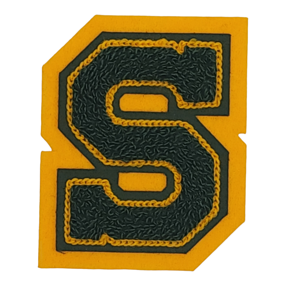 Letterman Jacket Chenille 3 inch letter S