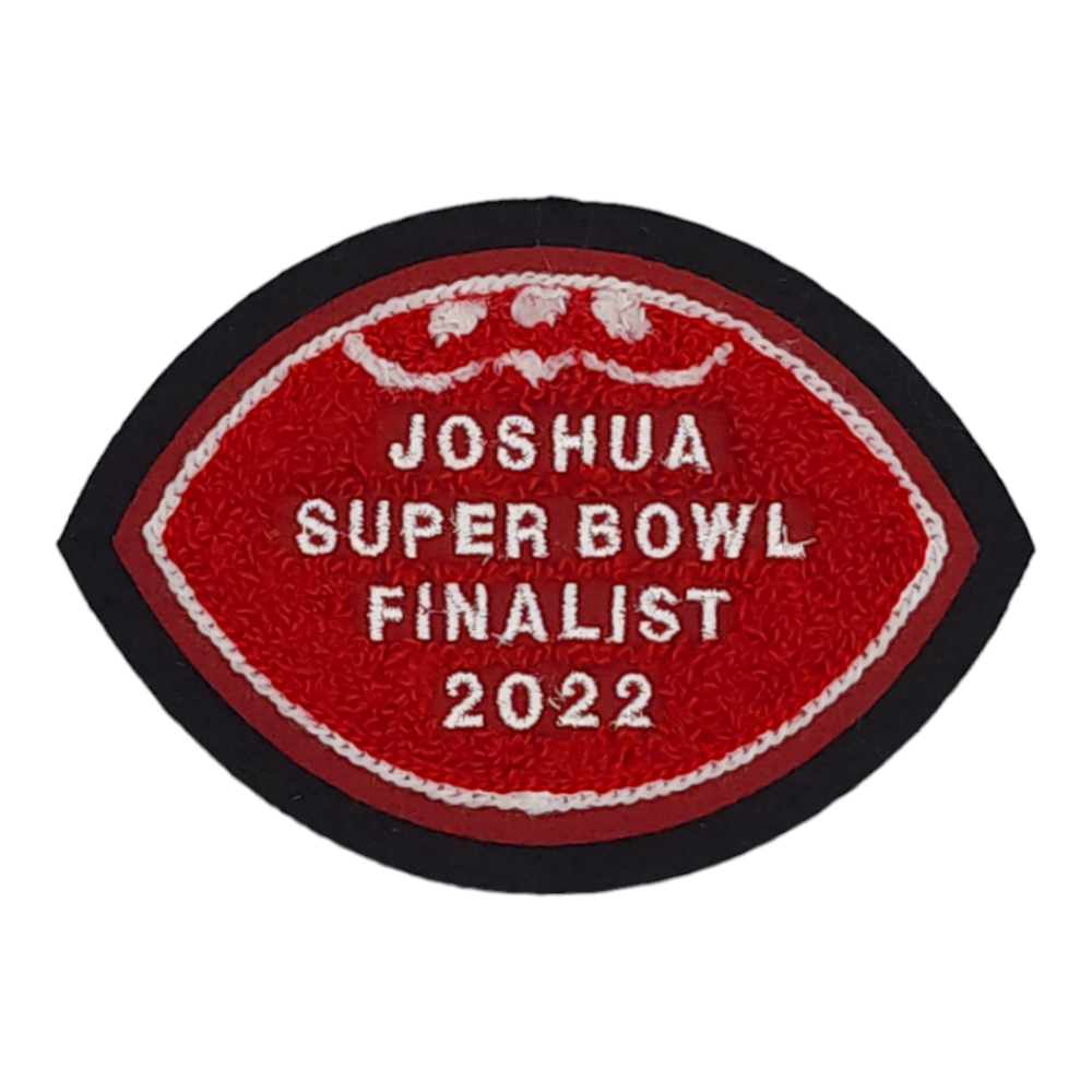 Chenille Letterman Jacket Pointed End Football