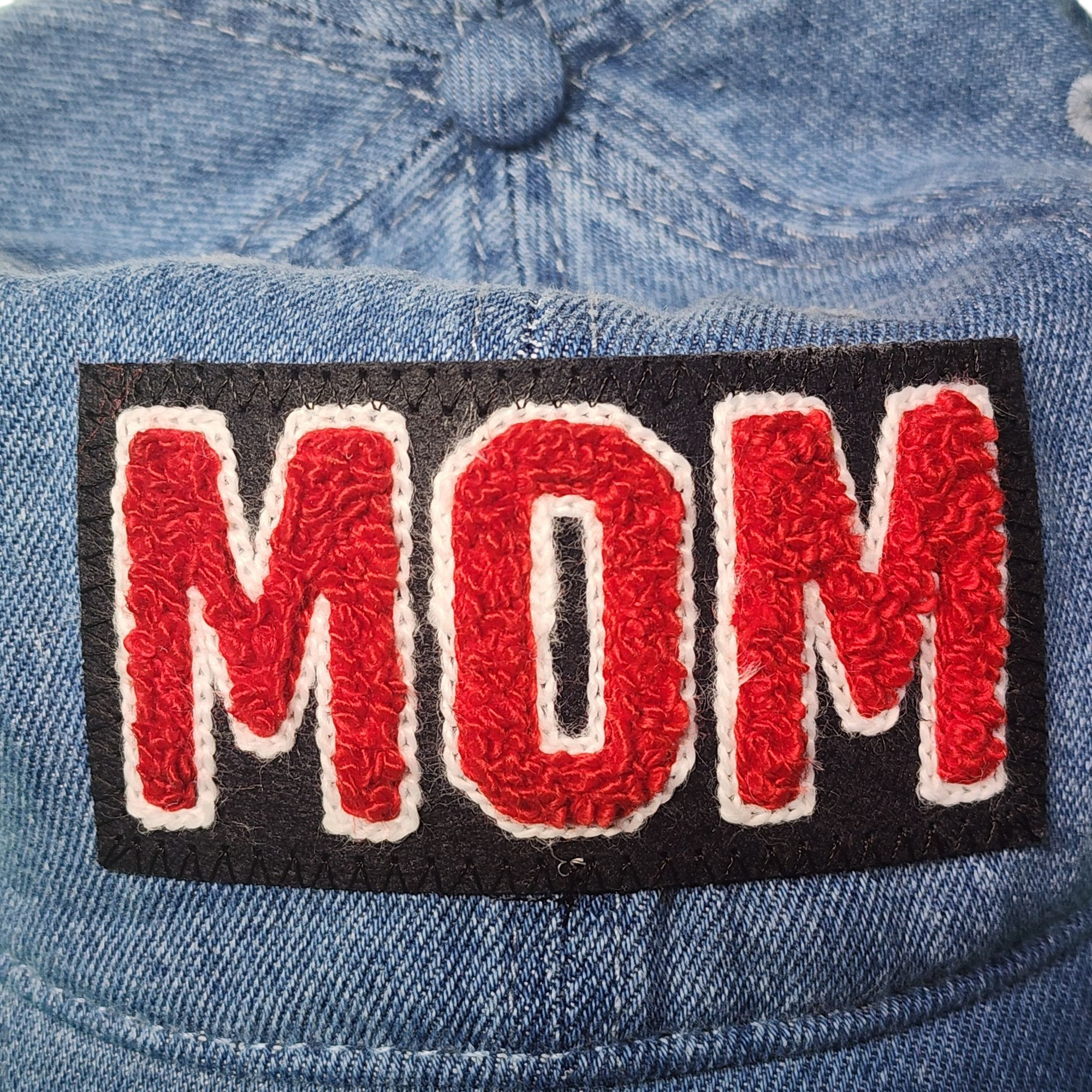 Chenille Mom Baseball Cap - Chenille Lettering