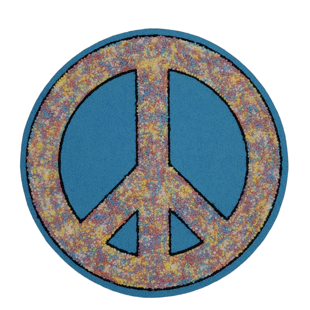 Chenille Embroidery Peace Symbol