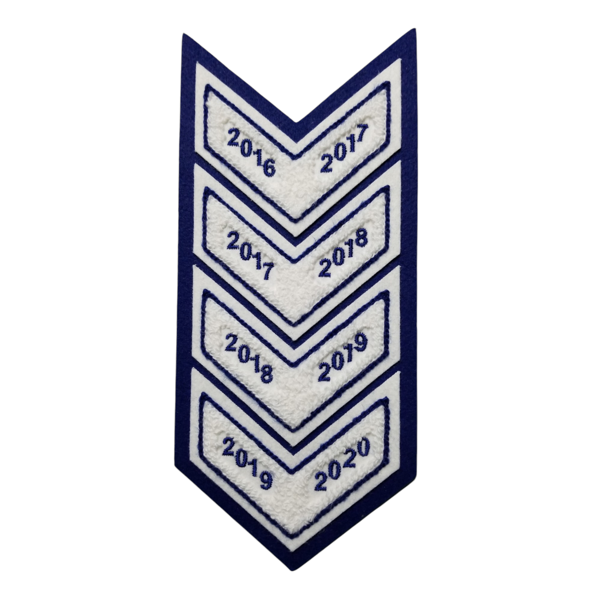 Chenille Chevrons Year Dates For Highschool Letterman Jacket