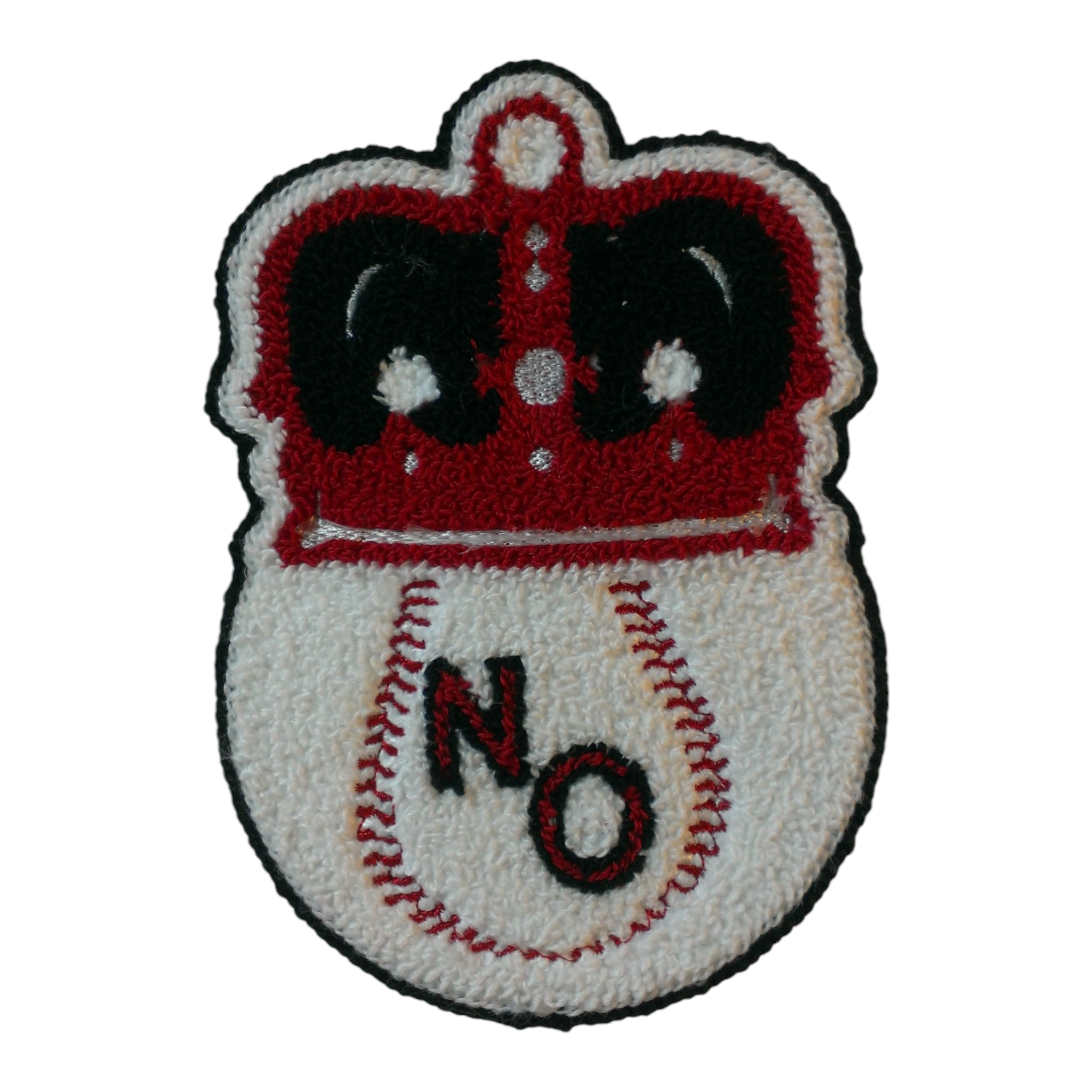 Chenille Crowned Baseball Letterman Jacket Patch