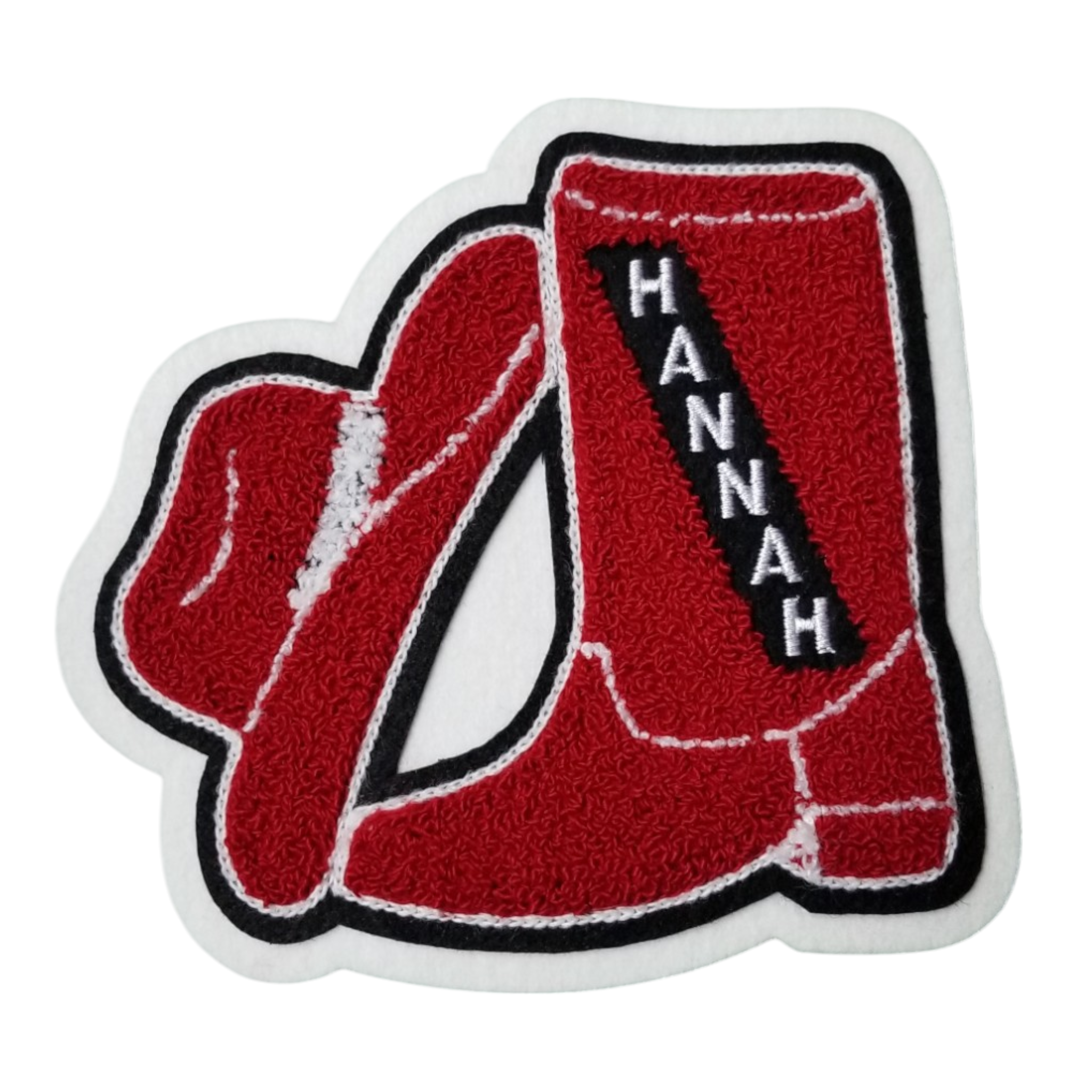 Chenille Letterman Jacket Patch With Hat And Boot