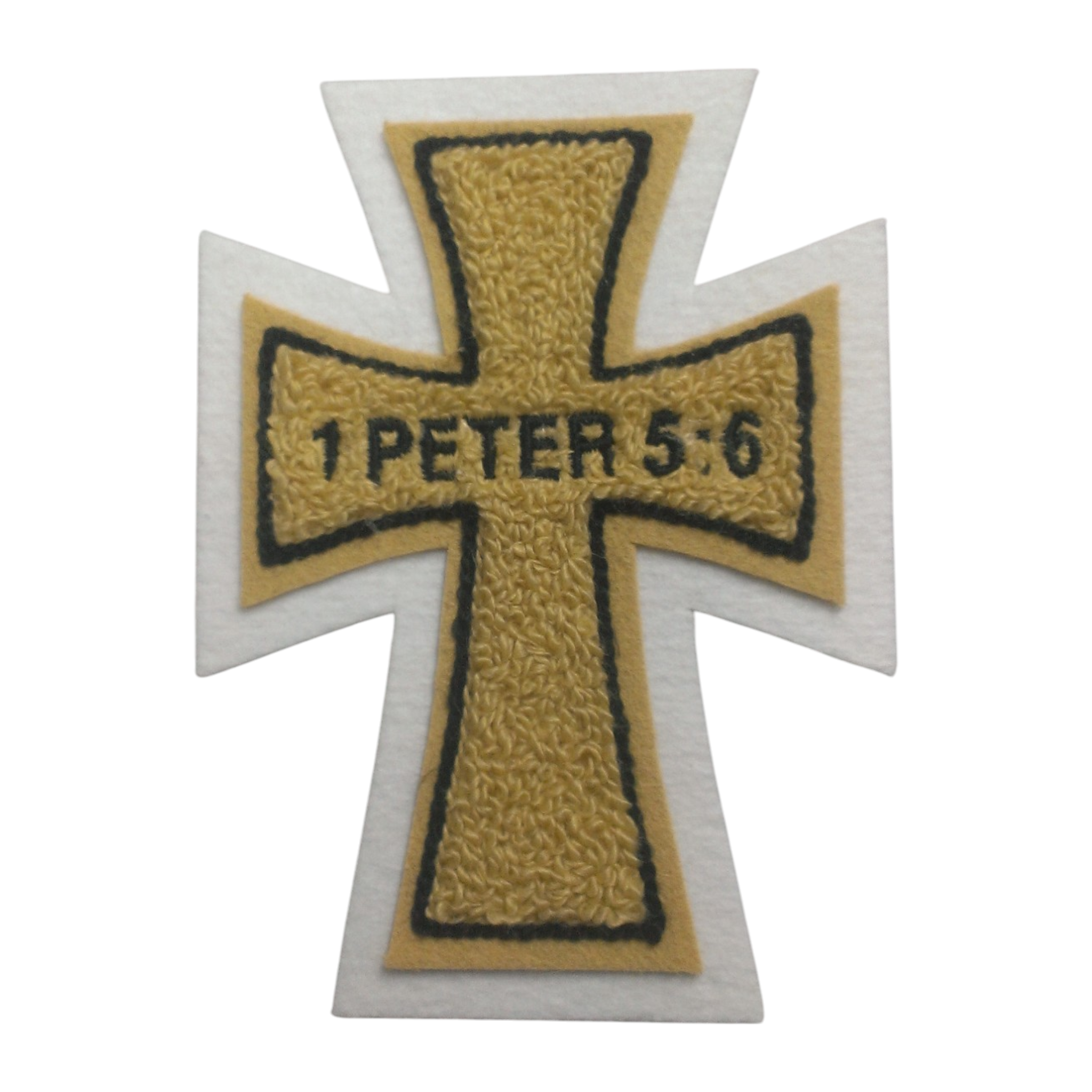 Chenille Letterman Jacket Cross Patch With Lettering