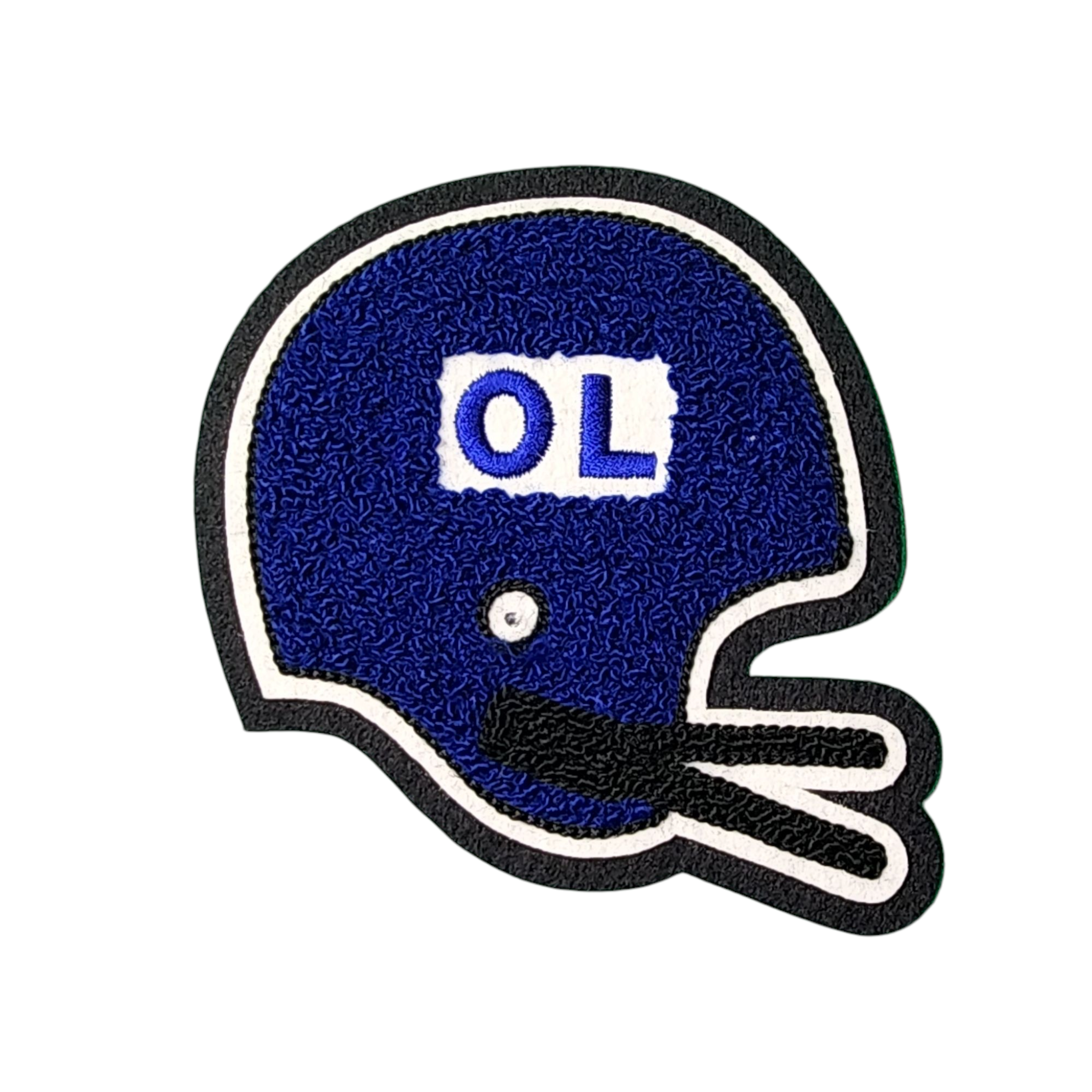 Chenille Football Helmet With Lettering