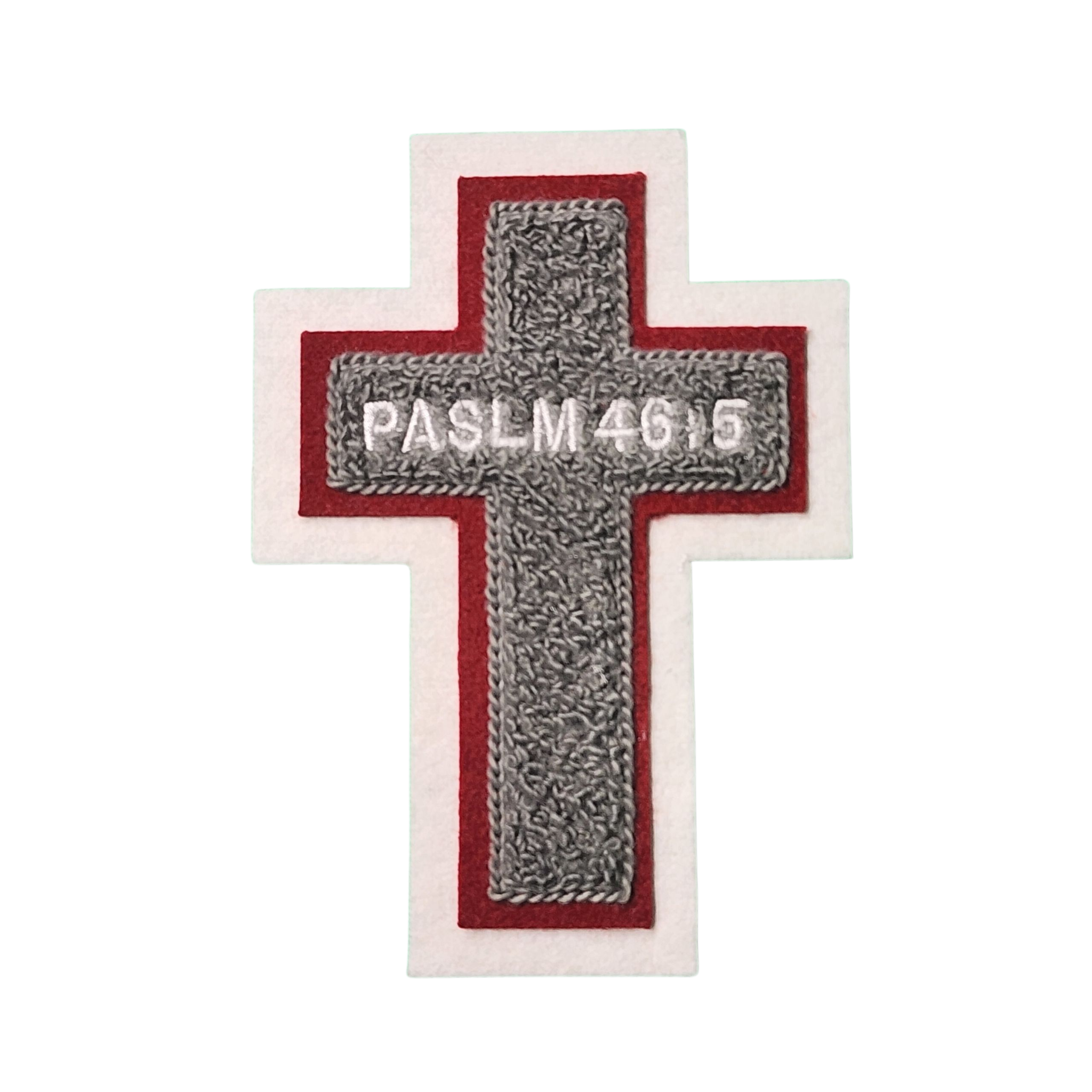 Chenille Letterman Jacket Traditional Cross Patch