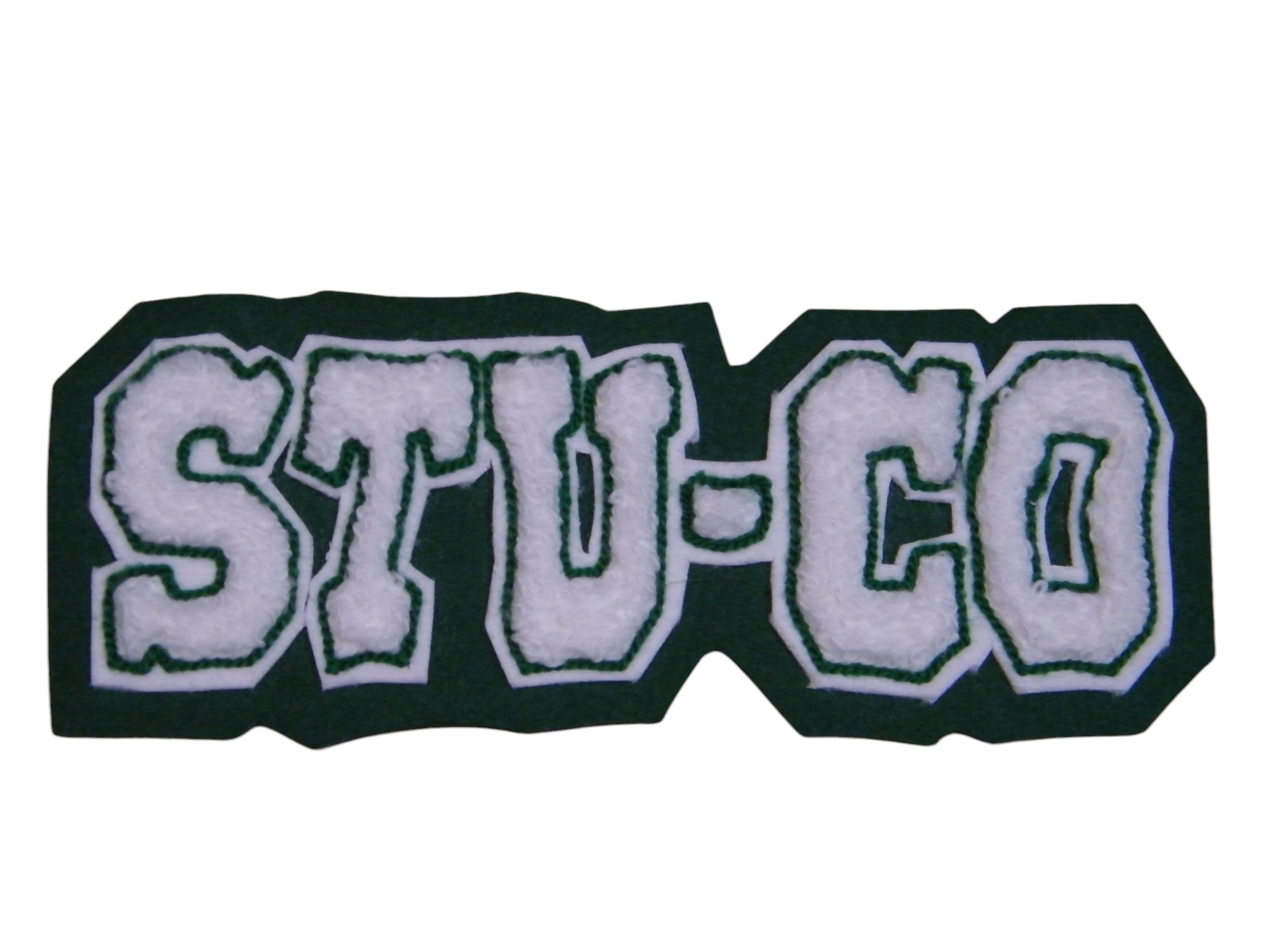 Crazy Block Chenille Letterman Jacket Student Council Patch