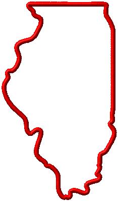 Chenille Illinois Letterman Jacket Patch