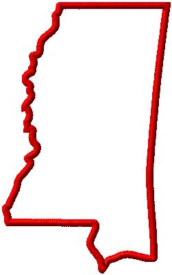 Chenille Mississippi Letterman Jacket Patch