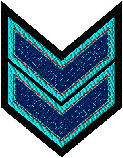 Chenille Letterman Jacket Double Chevron - 1" wide bar