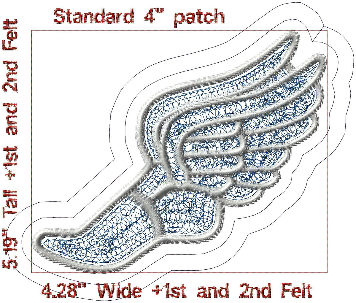 Track foot standard size configuration