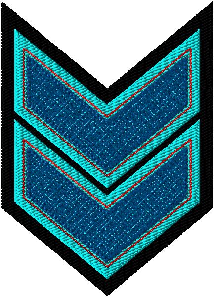 Chenille Letterman Jacket Double Chevron - 1.25" wide bar