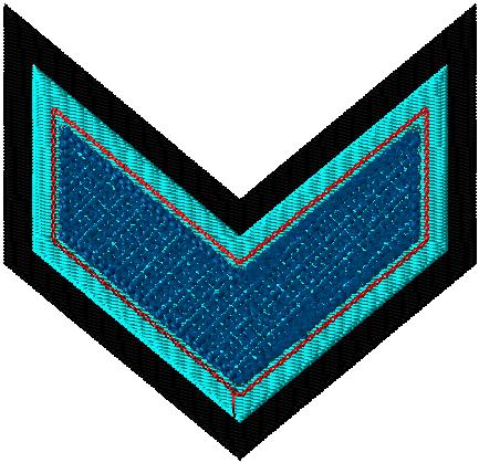 Chenille Letterman Jacket Single Chevron - 1.2" wide bar