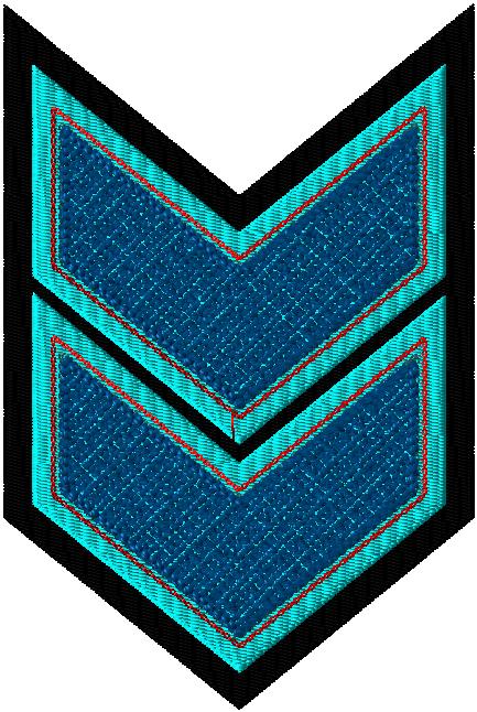 Chenille Letterman Jacket Double Chevron - 1.5" wide bar