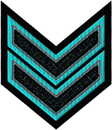 Chenille Letterman Jacket Double Chevron - .75" wide bar