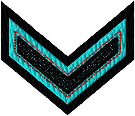 Chenille Letterman Jacket Single Chevron - 3/4" wide bar