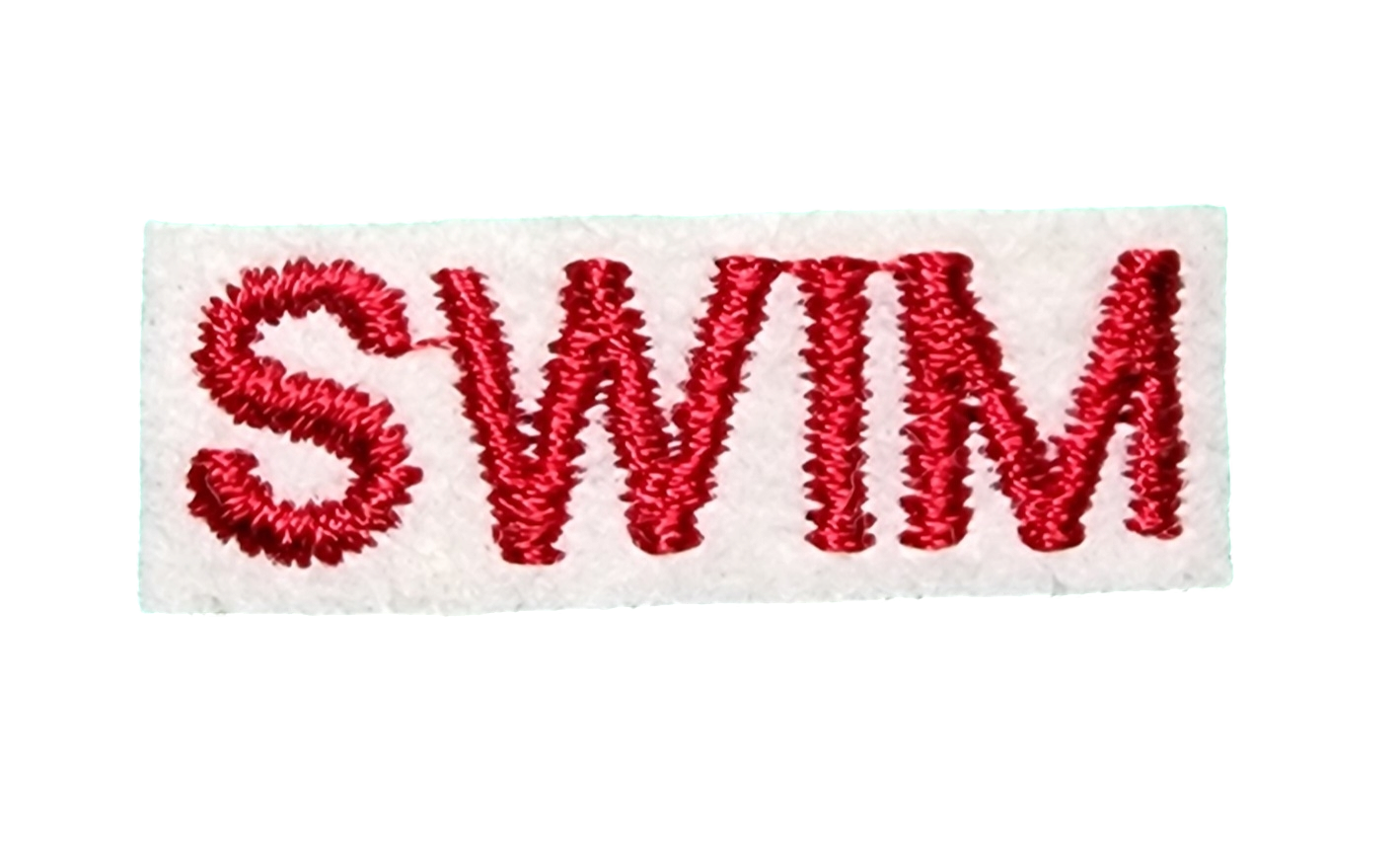 Letterman Jacket Swim Word Insert