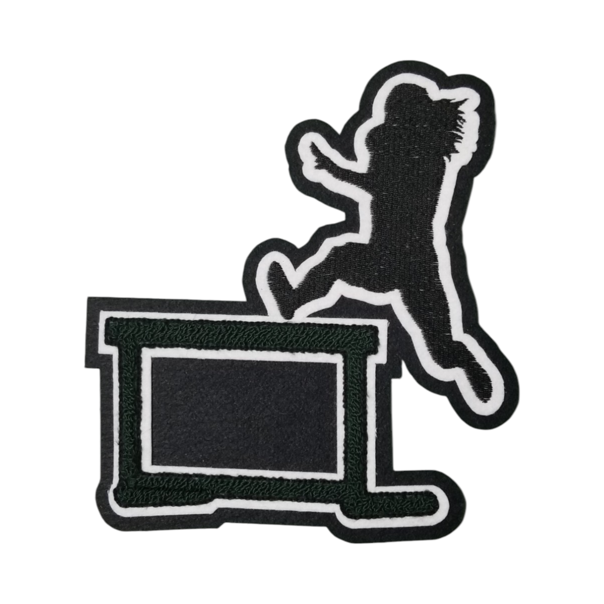 Chenille Letterman Jacket Hurdle Patch