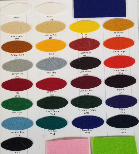 Chenille Color Options