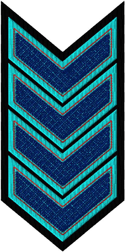 Chenille Letterman Jacket Quad Chevron - 1" wide bar