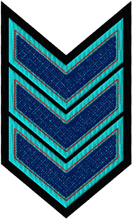 Chenille Letterman Jacket Triple Chevron - 1" wide bar