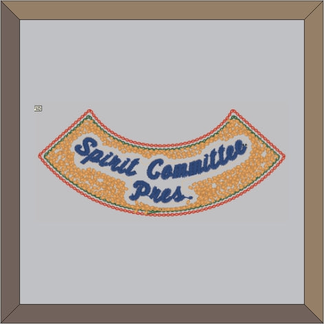 Chenille Reverse Bottom Arch for Letterman Patch