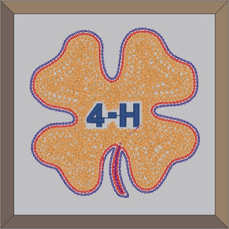 Chenille 4H Clover Letterman Jacket Patch