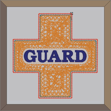 Chenille Cross Letterman Jacket Patch