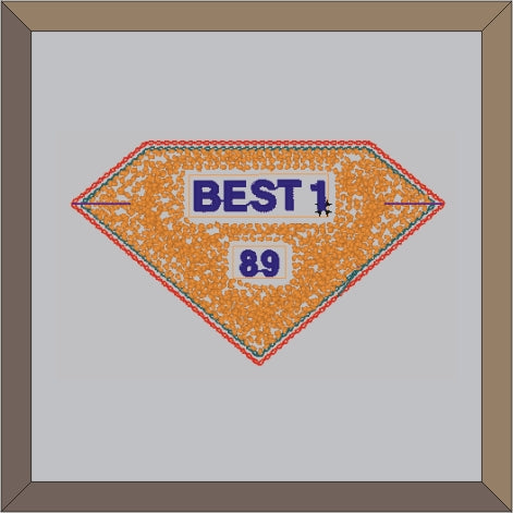 Chenille Diamond Letterman Jacket Patch