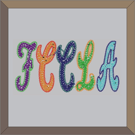 Chenille Script FCCLA Letterman Jacket Patch