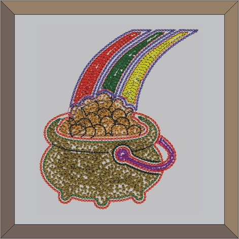 Chenille Pot Of Gold Patch