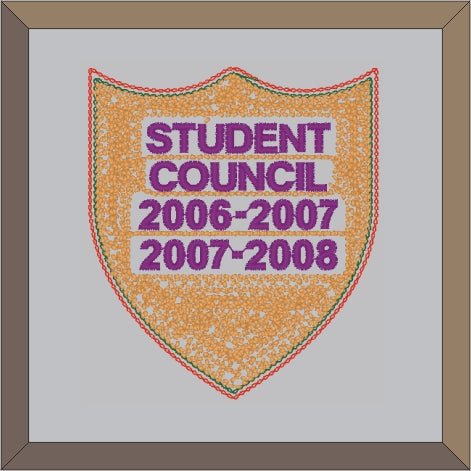 Chenille Student Council Letterman Jacket Patch