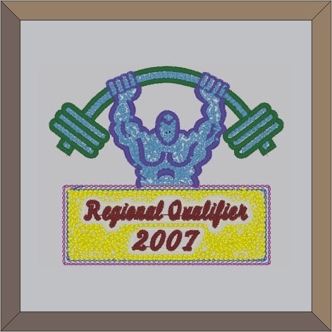 Chenille Powerlifting With Caption Patch