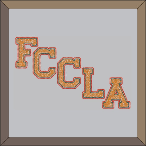 Diagonal Chenille FCCLA Letterman Jacket Patch P10130 - 4 My Jacket
