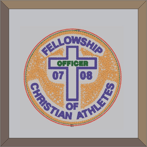 Chenille Fellowship Christian Athletics Letterman Patch
