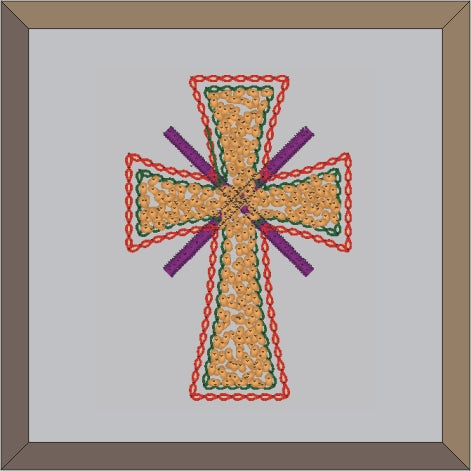 Chenille Cross With Radiant Patch