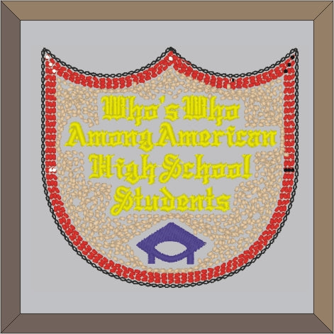 Chenille Who's Who Letterman Jacket Patch