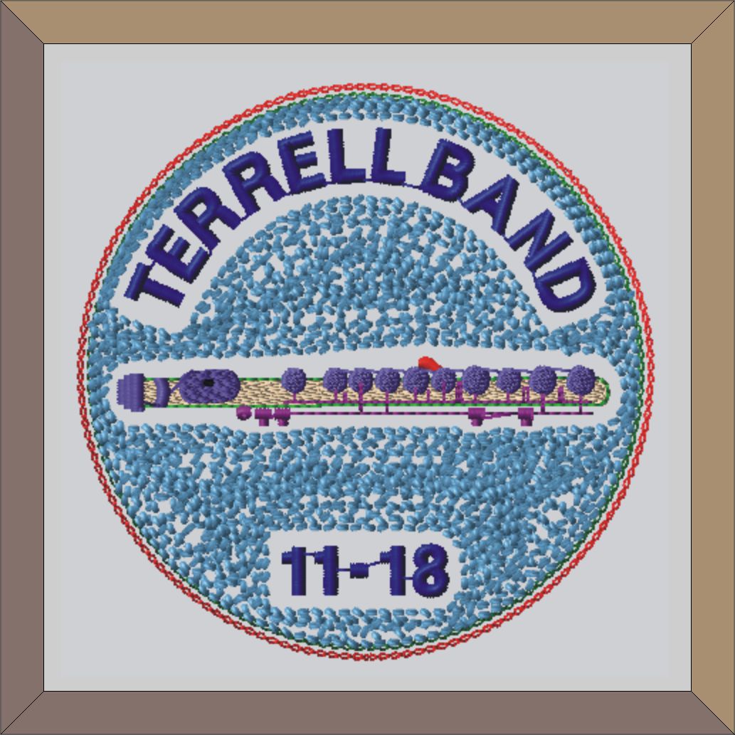 Chenille Round Band Flute Letterman Jacket Patch