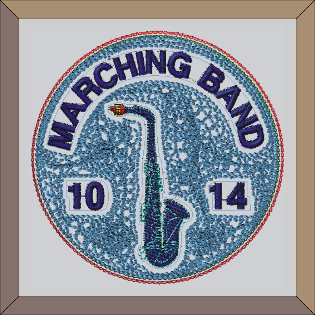 Chenille Band Saxophone Letterman Patch