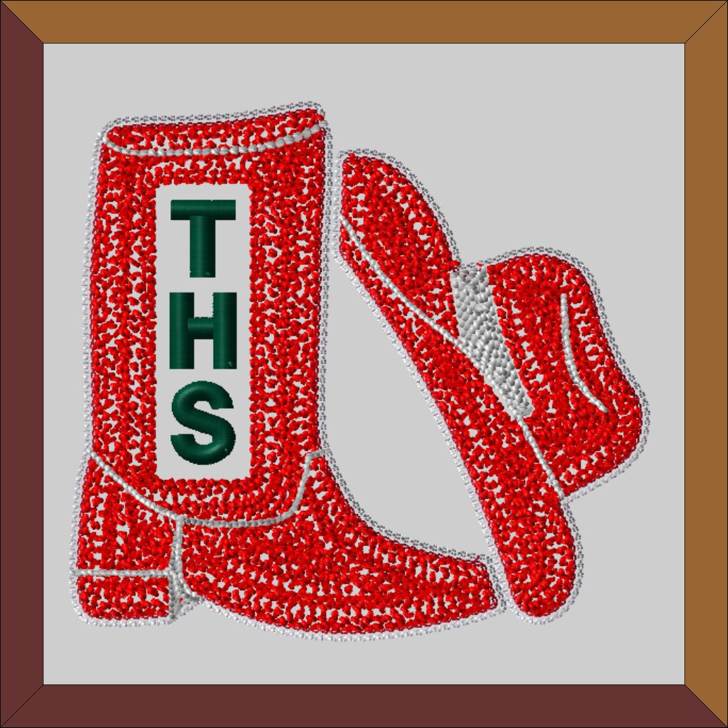 Chenille Letterman Jacket Boot And Hat Patch P10268 - 4 My Jacket