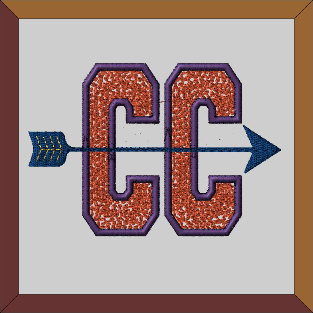 Chenille Narrow Letter Cross Country Letterman Jacket Patch