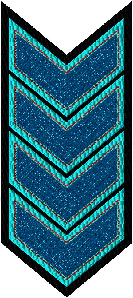 Chenille Letterman Jacket Quad Chevron - 1.25" wide bar